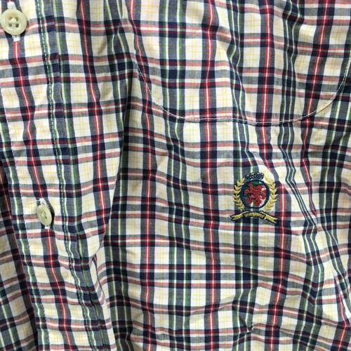 Tommy Hilfiger Button-Down Shirts Mens Large Long Sleeve Plaid Multicolor Cotton - Picture 7 of 18