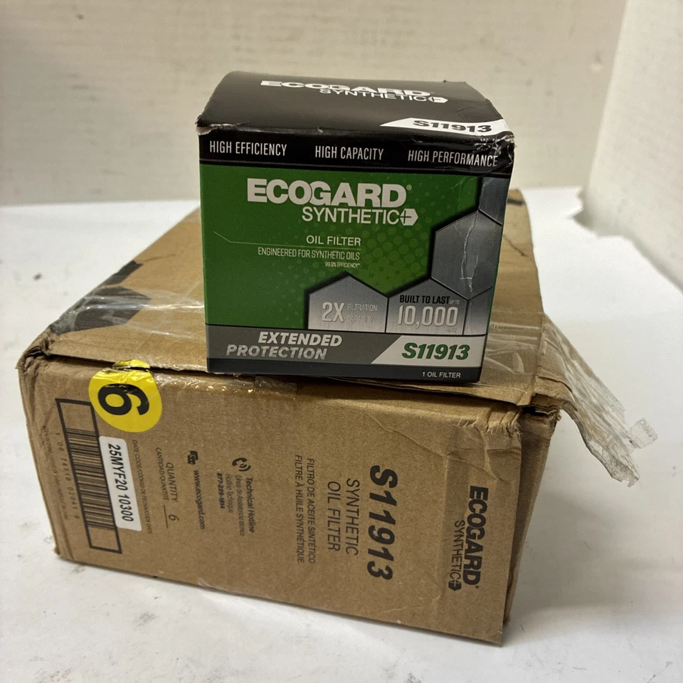 Caja de 6 cartuchos de filtro de aceite Ecogard S11913 Foto 2 de 2