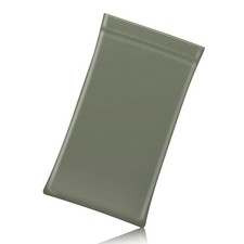 Soft Eyeglasses Case with Cleaning Cloth, Portable Squeeze Top Pale Green