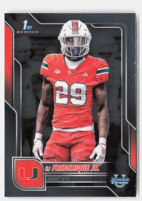 2025 Bowman University Chrome #92 OJ Frederique Jr.