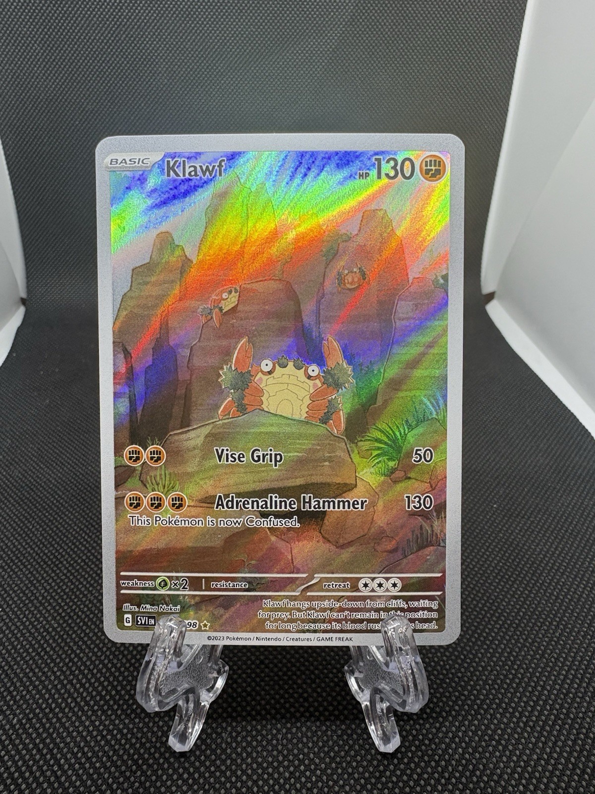 Pokemon Card Klawf 217/198 Scarlet & Violet Base Set Illustration Rare Near Mint