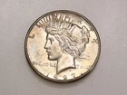 1927-S $1 PEACE SILVER ONE DOLLAR BU TONED