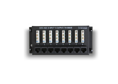 Wirepath Data Patch Module WP-MOD-DATA8x8, 110 punchdown to RJ45 Jack Connection
