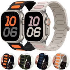 Magnetic Silicone For Apple Watch Ultra 3 2 Band 11 10 9 8 7 6 54 Strap Bracelet