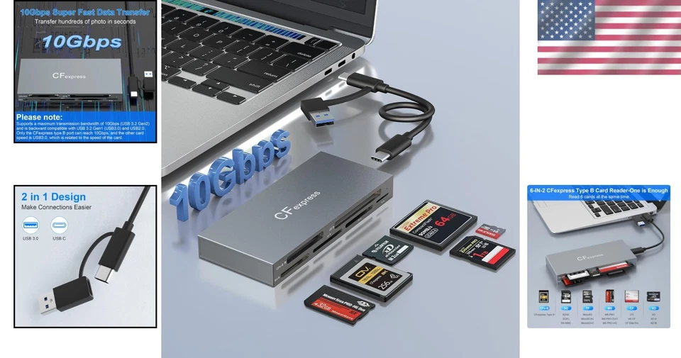 CFexpress Type B/SD/TF/MS/XD/CF Reader - Image 2 of 4