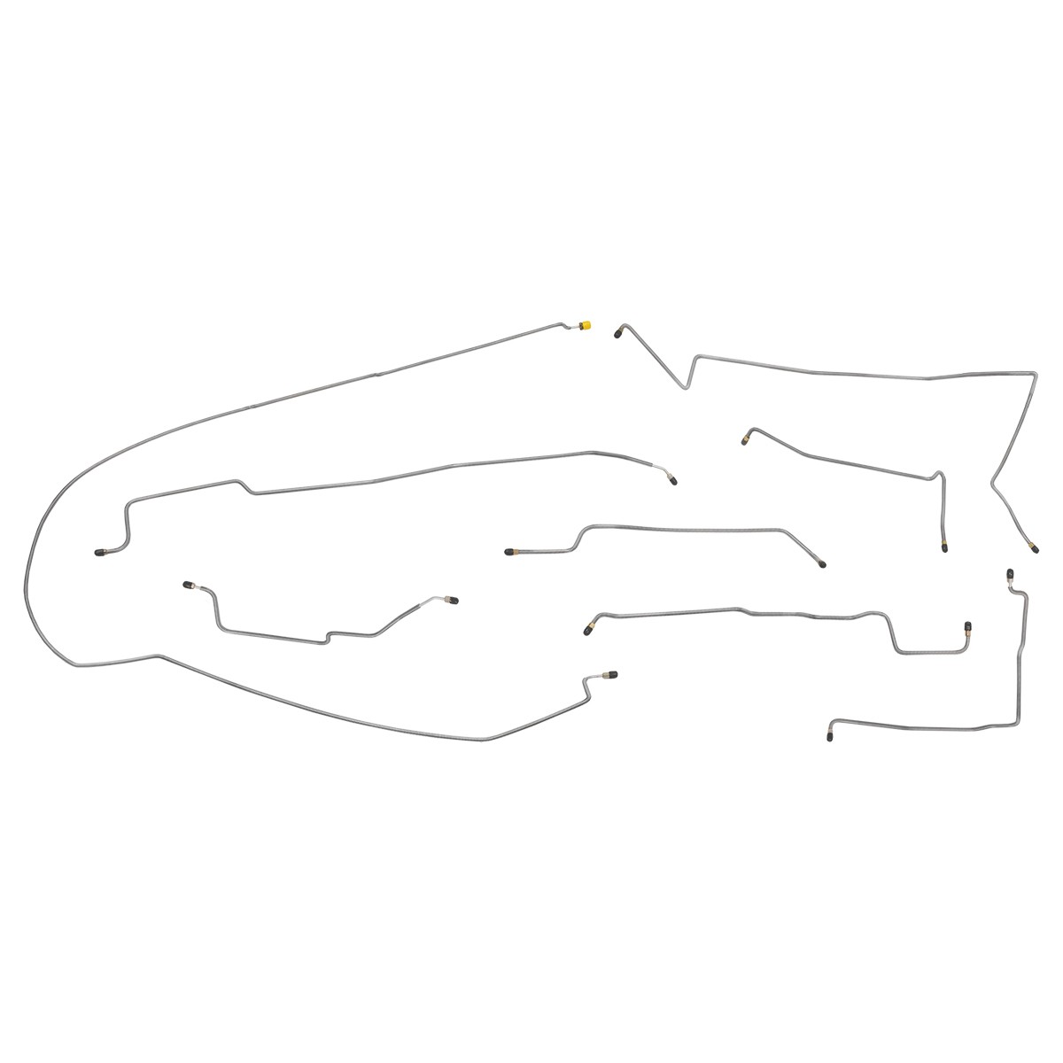 1980-89 Dodge 1/2 Ton 4WD Long Bed Complete Steel Brake Line Kit Set