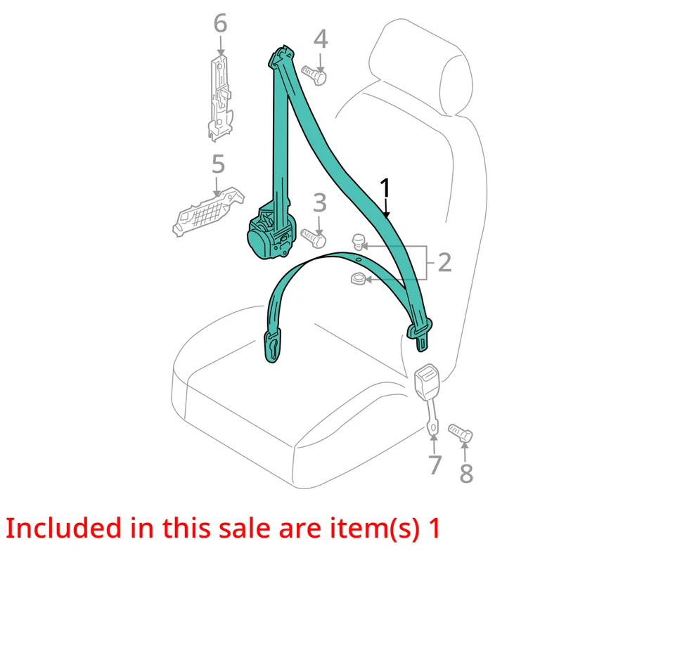 Seat Belt Front Driver Retractor Beige Fits 07-15 AUDI Q7 814113 Foto 2 de 4