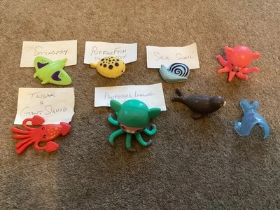 OCTONAUTS OFFICIAL SEA CREATURE FIGURES X 6 plus 1 Other + Alligator