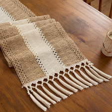 Farmhouse Boho Table Runner for Fall Home Decor 12 X 72 Inch