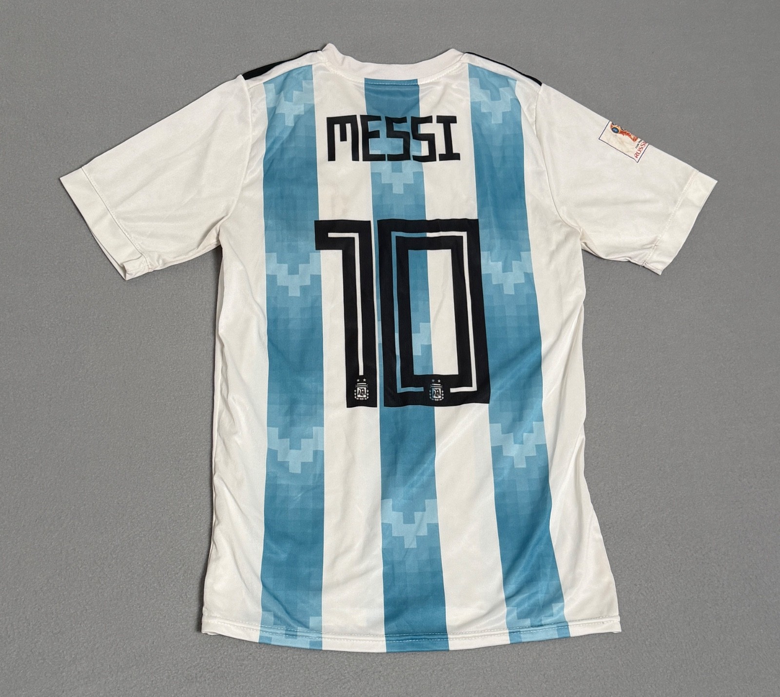 Adidas Argentina Lionel Messi #10 Soccer Jersey Men SMALL 2018 FIFA World Cup