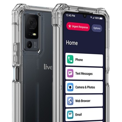 Clear Hybrid Case Cover (Anti-Shock) for Lively Jitterbug Smart 4 / TCL 40XL