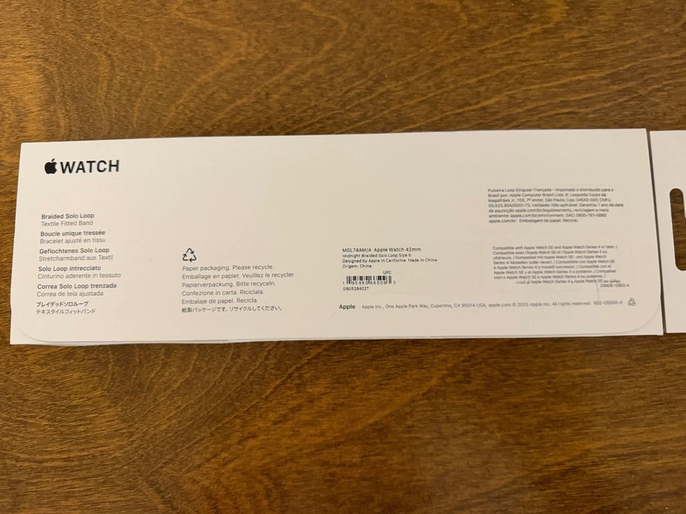Genuine Apple Watch Braided Solo Loop 42mm Black - Image 4 of 4