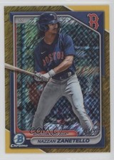 2024 Bowman Chrome Prospects Gold Shimmer Refractor 3/50 Nazzan Zanetello 12hz