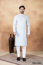 Mens Designer Wedding Bollywood Wear Traditional Kurta Payjama Dress From India