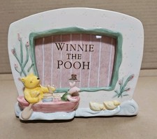Vintage Charpente Disney Winnie The Pooh Piglet Ceramic Picture Frame 3D