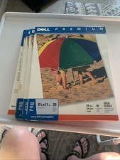 DELL Premium Photo Paper High Gloss Acid Free 30 Sheets 8.5"x11" 94 Bright 8 mil
