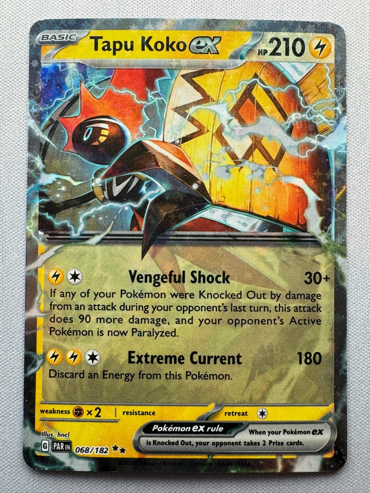 Tapu Koko ex 68/182 Paradox Rift - Pokemon TCG - NM