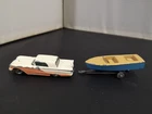 M988-MATCHBOX LESNEY FORD THUNDERBIRD WITH METEOR BOAT AND TRAILER