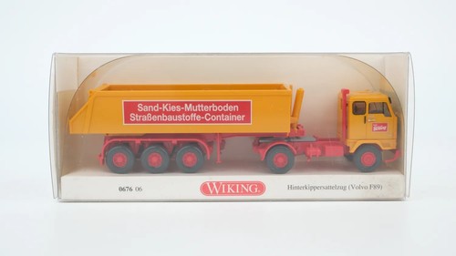 Wiking H0 067606 Volvo F89 semirremolque volquete trasero | Condition: Gebraucht