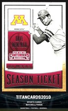 Dave Winfield 2015 Contenders SEASON TICKET CARD Minnesota Golden Gophers #32
