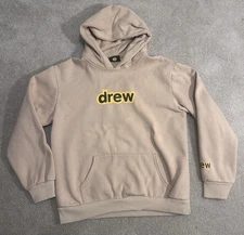 Drew Skate House Hoodie Smiley Face Tan Sweatshirt Adult Size M/L Justin Bieber