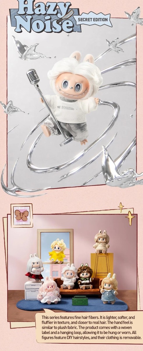 POP MART Labubu The Monsters Hair Salon Seriers Plush Pendant