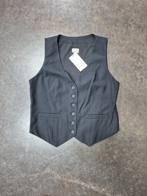 Women s A New Day Tailored Layering Button Down Vest Black
