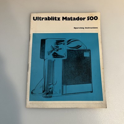 Bauer Ultrablitz Matador 500  Flashgun Instruction Manual Booklet Vintage German