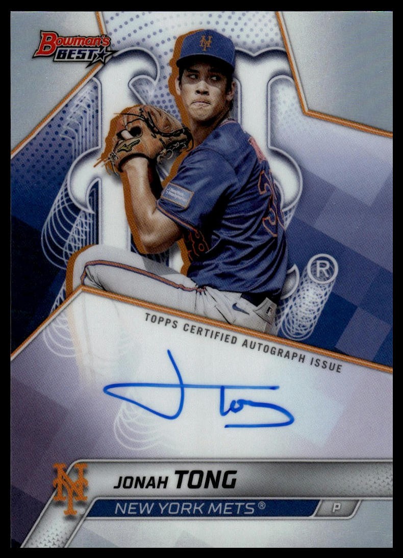 2025 Bowman's Best #B25-JTO Jonah Tong Best of 2025 Autographs Refractors
