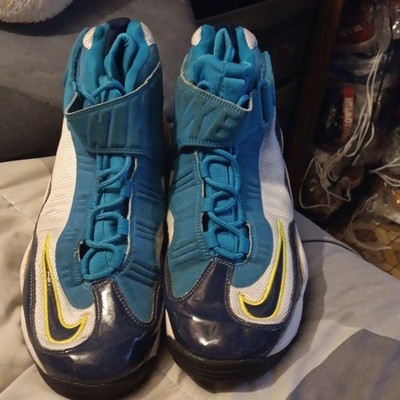 Nike Air Griffey Max 1 Blue White Yellow Men s Mid Top Lace Up Athletic Sneaker