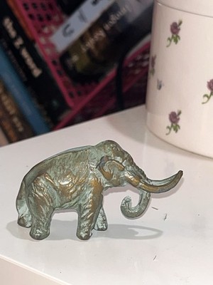 RARE SRG SELL RITE GIFT BRONZE METAL MASTODON MAMMOTH DINOSAUR FIGURINE MAMMOUTH