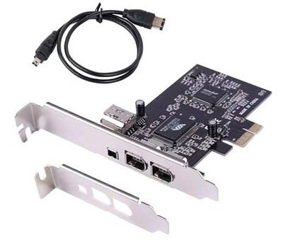 PCIe Firewire Card for Windows 10, IEEE 1394A PCI Express Controller 4 Ports(3 x