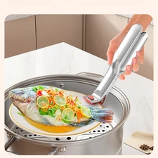 Stainless Steel Anti-Scalding Hot Bowl Plate Gripper Clips Tongs Clamp Holder