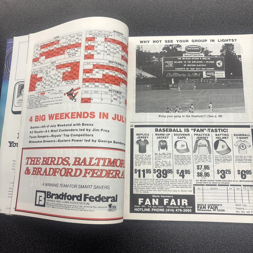 1980 Baltimore Orioles Scorebook 3rd Edition - Image 2 of 4