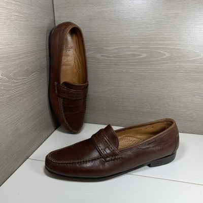 Allen Edmonds Forti Penny Loafer Mens 10B Brown 57006 Made in Italy Leather