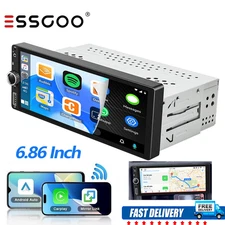 Single Din Car Stereo 6.86" Head Unit Screen Touch Kit For Android/Apple CarPlay