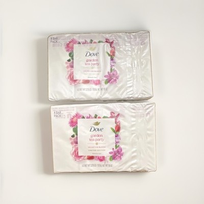 Dove Garden Tea Party Velvet Fig Bloom Beauty Bar 4-Pack 3.75 oz pH Balanced