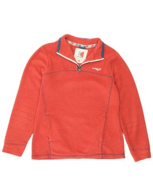 Weird Fish Damen-Fleecepullover mit Reißverschluss am Ausschnitt UK 12 Medium rot Polyester BG09