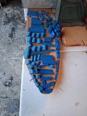 #ad VINTAGE LEGO PARTS BLUE PARTS FOR HOUSE BUILDING HOME 70#x27;S 80#x27;S $20.00