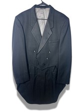 Vintage Christian Dior Monsieur Tailcoat Striped Tuxedo 80s Satin Lapel