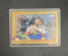 2025 Topps Chrome Jose Altuve #77 Image Variation SP Gold Speckle Refractor /50