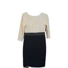 Casual Couture  M color block  Sheath dress   3/4  sleeves  NWT