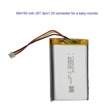 3.8V 2900mAh 11.02Wh Rechargeable Li-Polymer Li Battery 804163 For Baby Monitor
