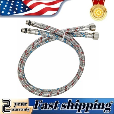 24'' Faucet Connector Supply Hose 3/8-Inch Female Compression Thread X M10 Male