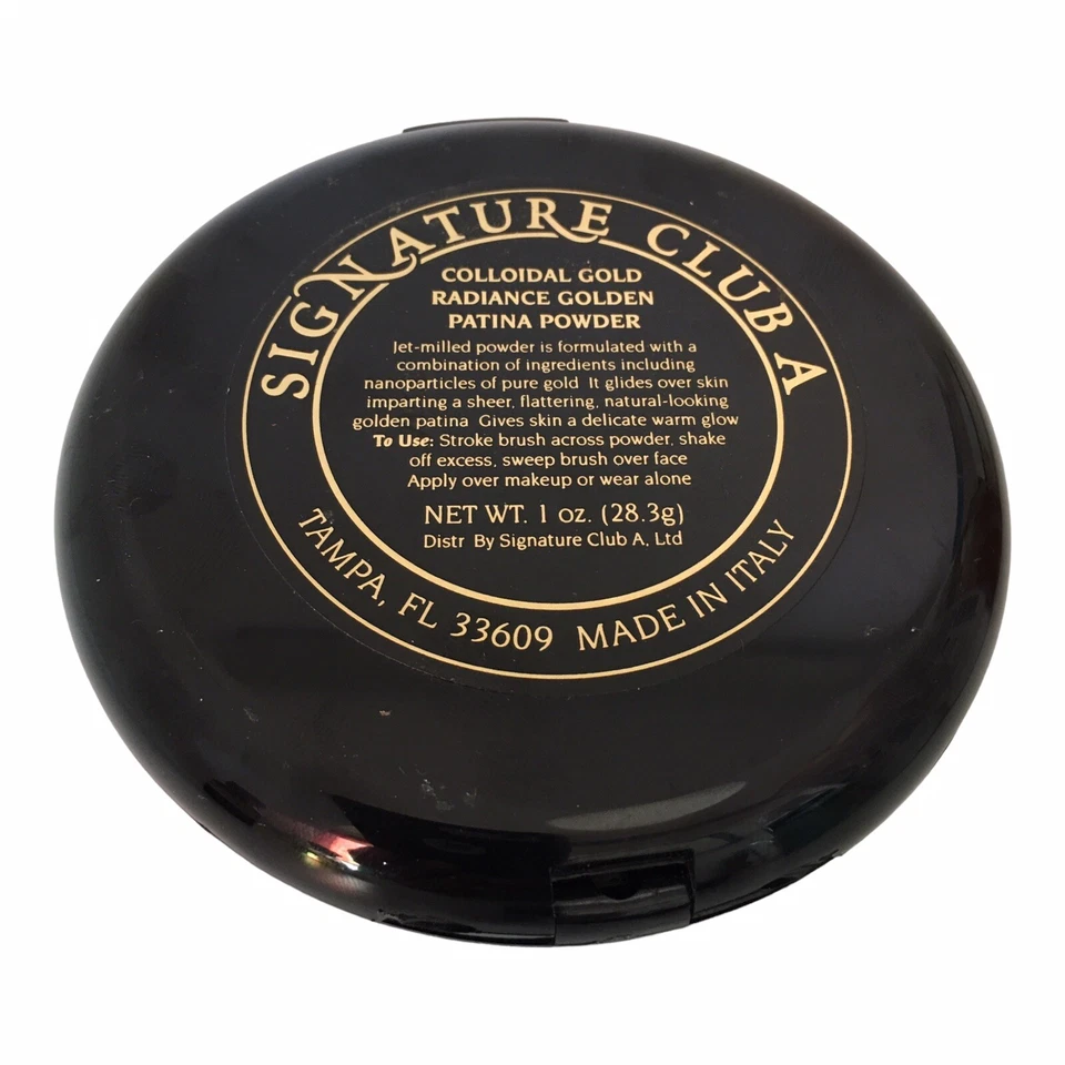 SIGNATURE Club A Colloidal Gold Radiance Gold Patina Powder by Adrienne 1 Oz HTF - Image 2 of 4