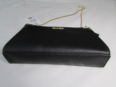 Calvin Klein Saffiano Leather Clutch Crossbody Black for sale 