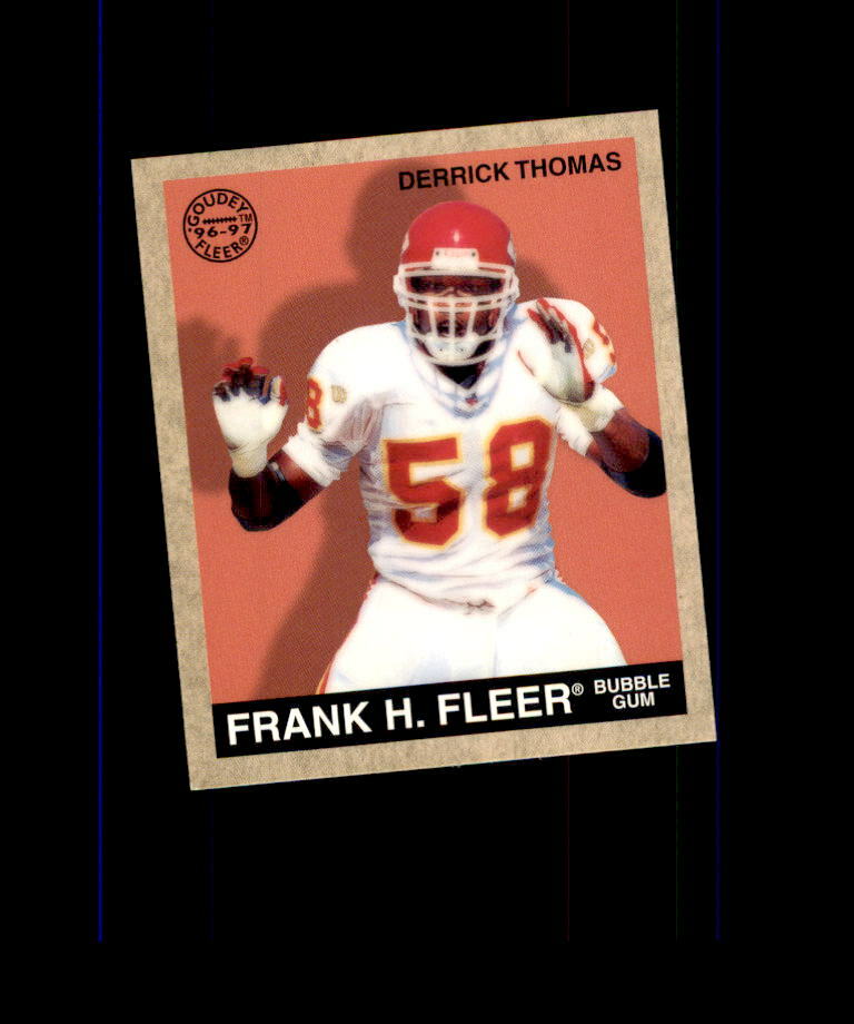 DERRICK THOMAS FOOTBALL CARD KANSAS CITY CHIEFS FLEER GOUDEY #38 1997