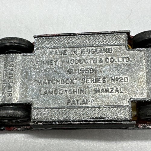 Matchbox Lamborghini Marzal Series No. 20 1969 Made In England By Lesney - Picture 4 of 5