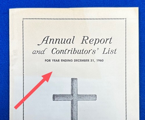 1960 Annual Report/Contributors' List/ St. Thomas Church, Freeport, lllinois - Picture 6 of 8