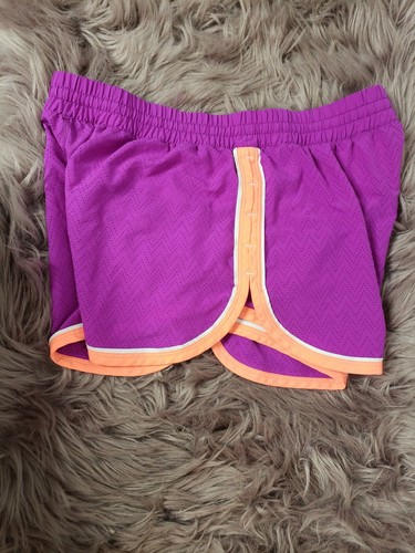Under Armour Heat Gear Purple Orange Elastic Waist Mesh shorts women’s Medium - Picture 6 of 8